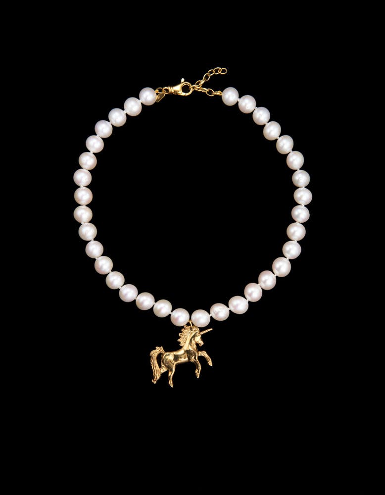 Large Unicorn Pearl Necklace