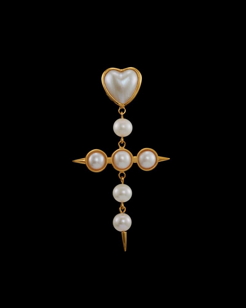 Gold-plated Silver Freshwater Pearls & Mabe Pearl