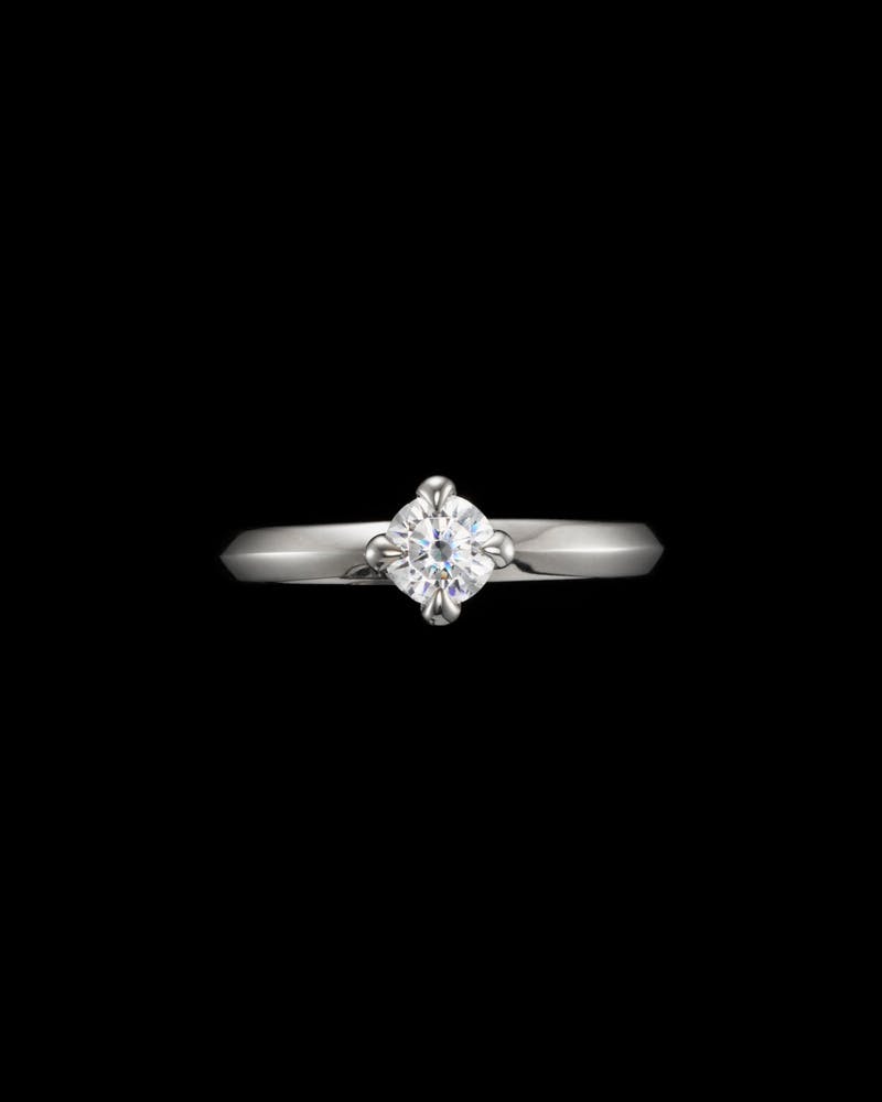 Snatched Ring - 18K White Gold - 0.5CT G/VS Diamond - Made to Order