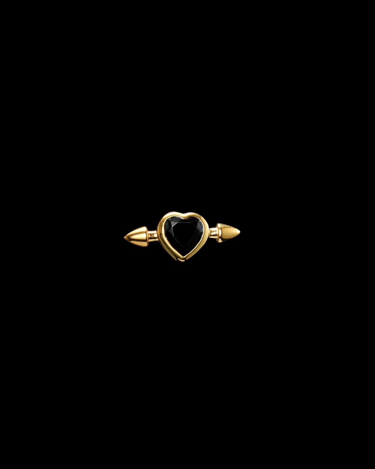 Pierced Heart Ear Stud
