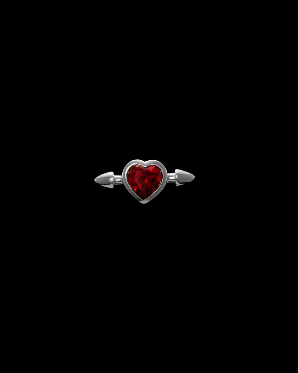 Pierced Heart Ear Stud