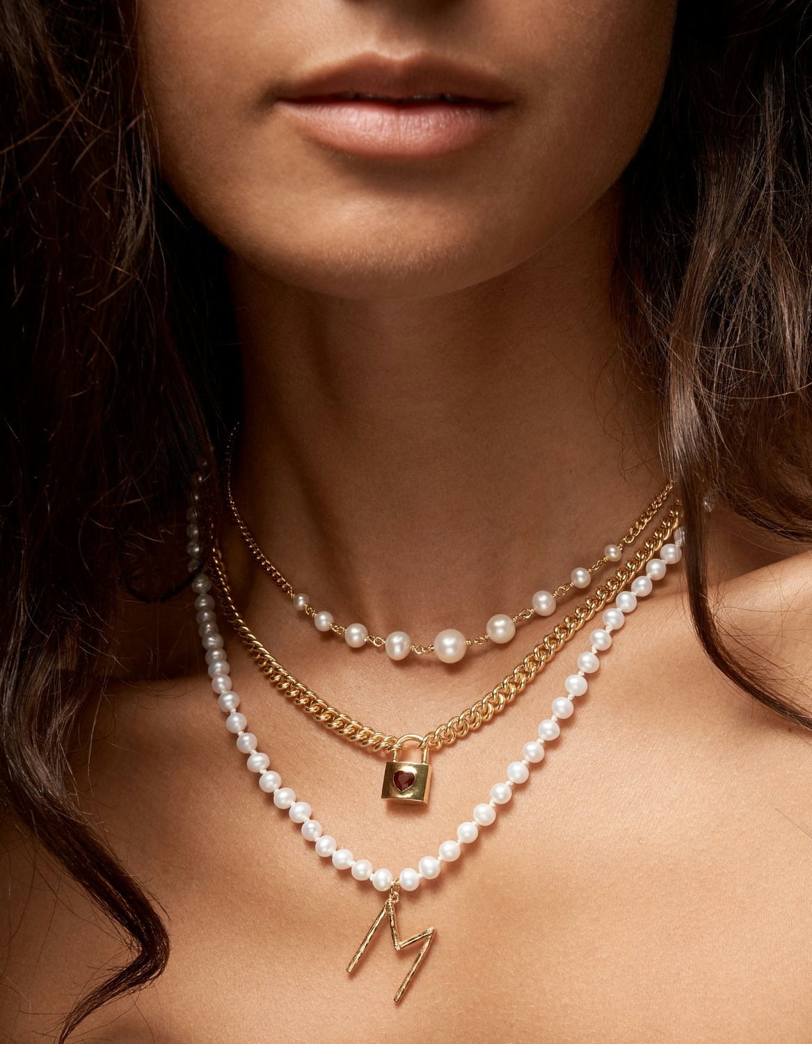 Pearl Letter Necklace-image-3
