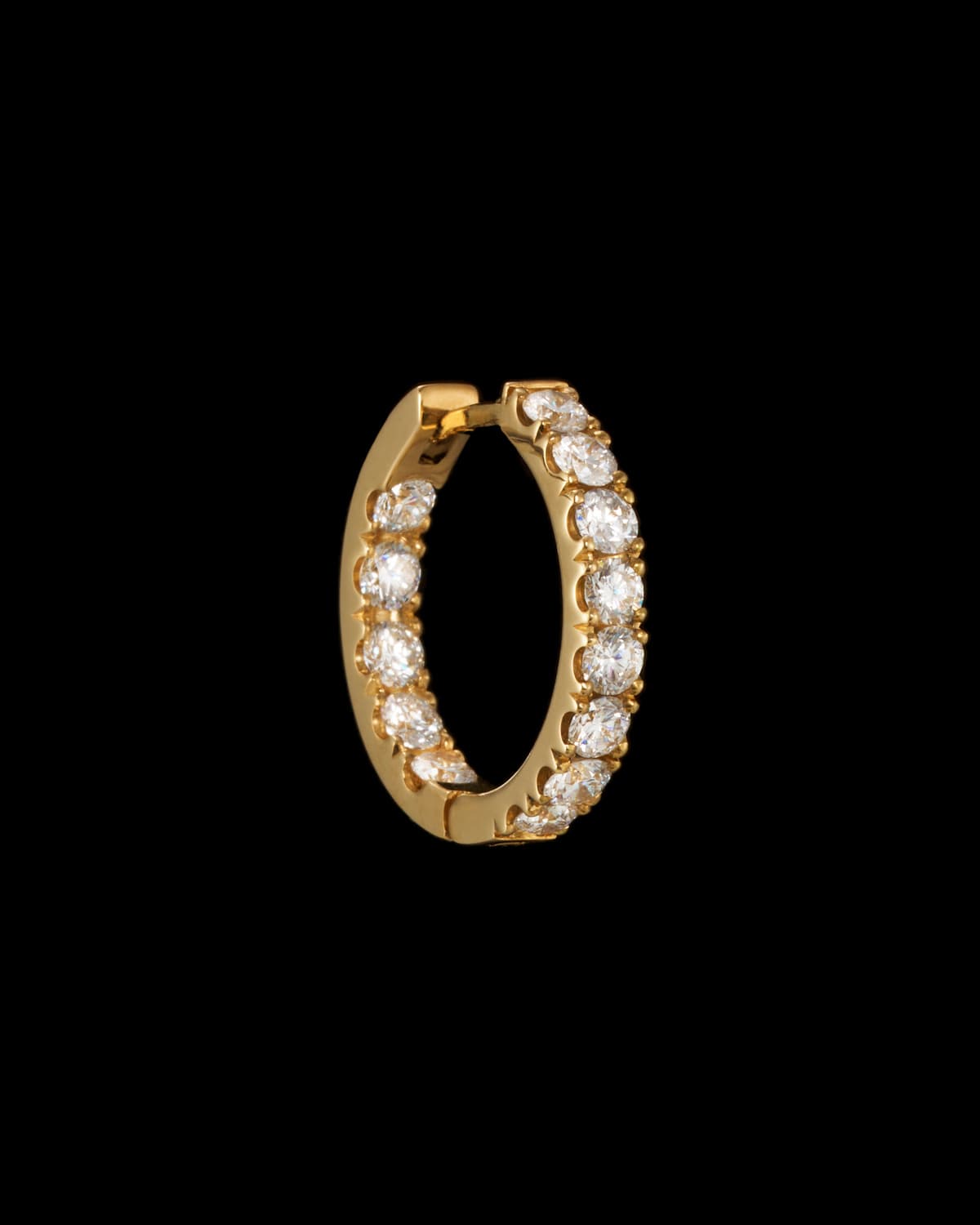Large Diamond Hoop Earring