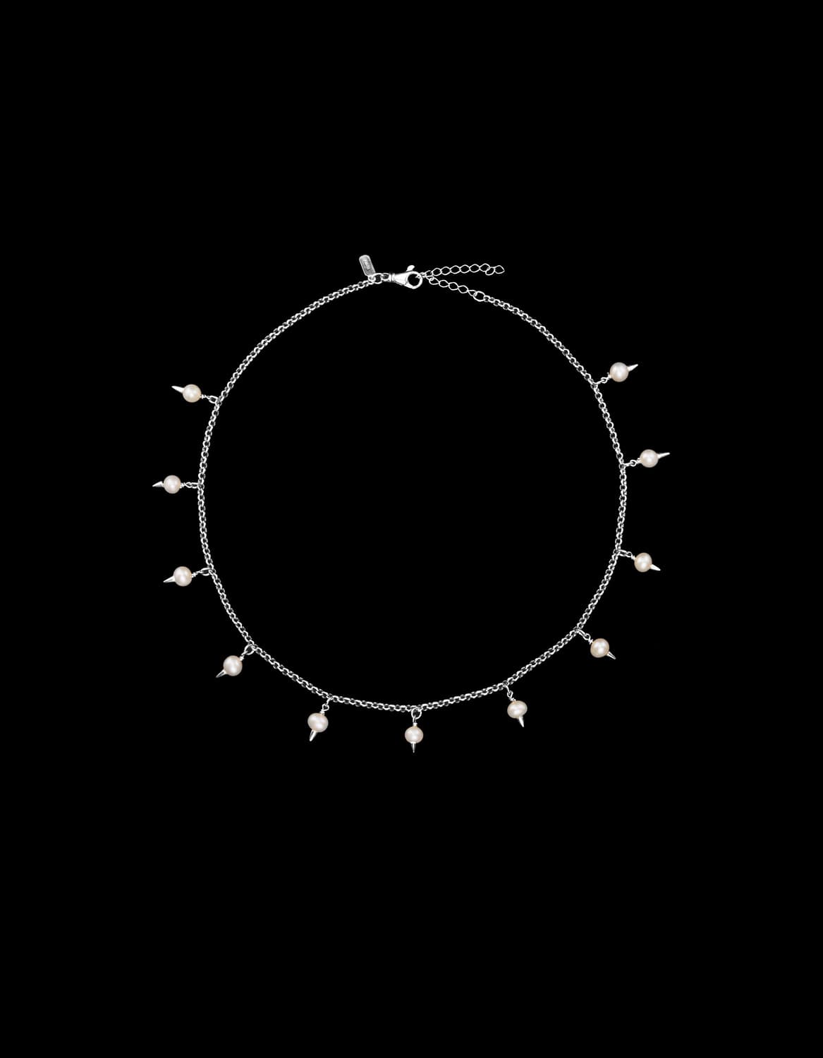 Pierced Pearl Necklace