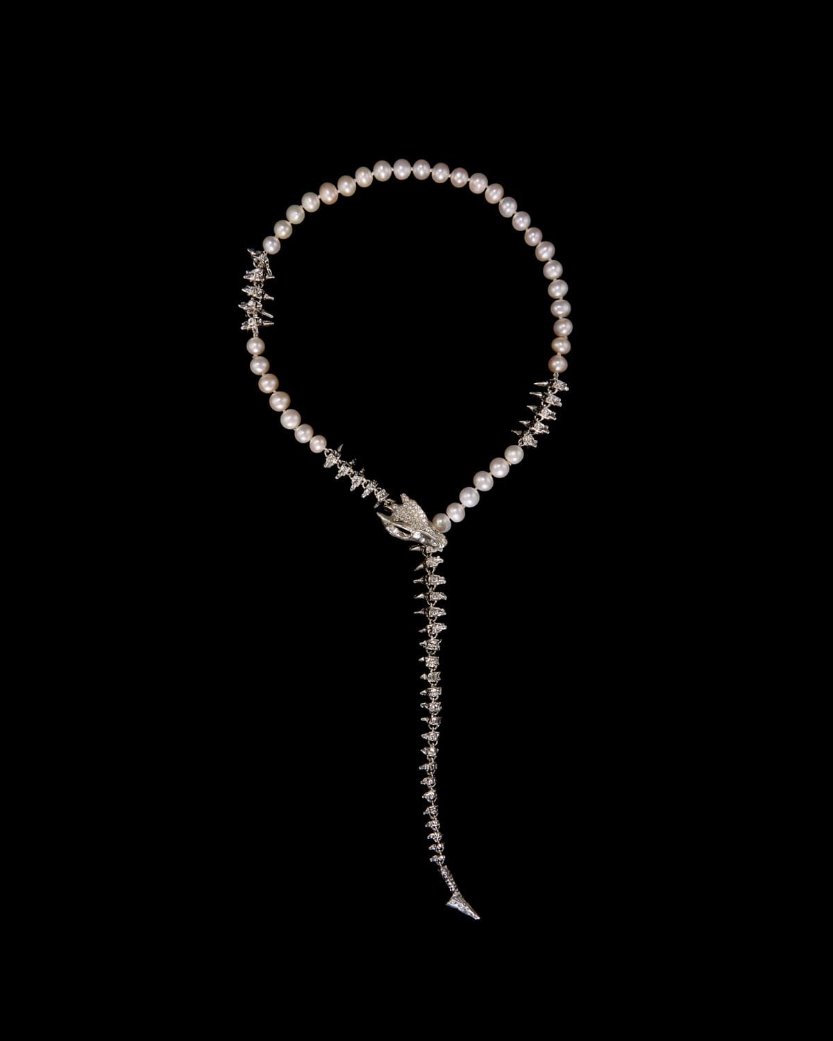Dragon Pearl Diamond Necklace