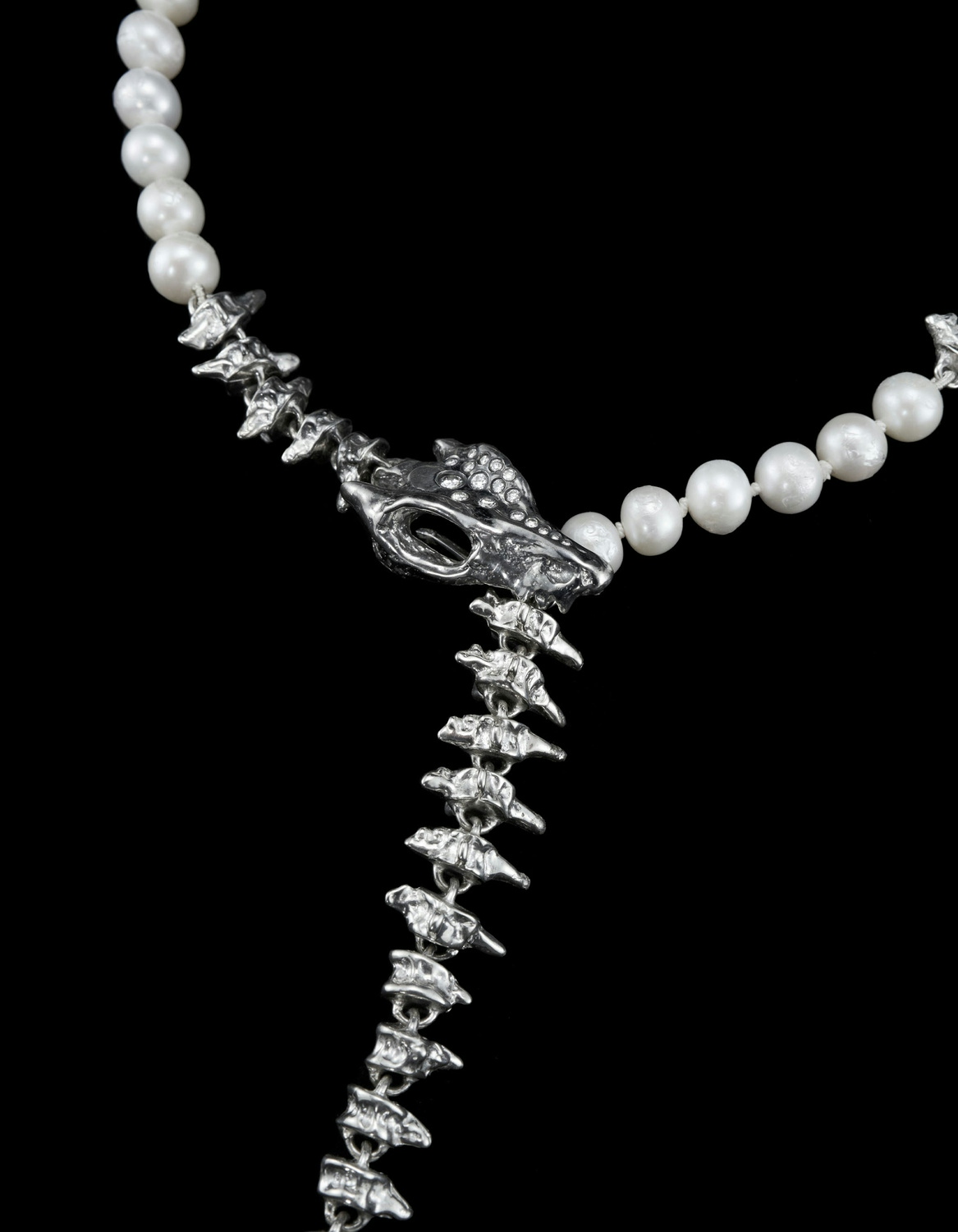 Dragon Pearl Diamond Necklace-image-1